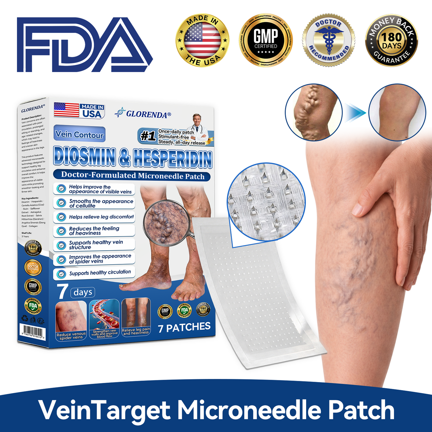 🎁🎁𝐆𝑳𝑶𝗥𝙀𝙉𝐃𝑨® 𝑽𝗲𝗶𝙣 𝘾𝐨𝐧𝘁𝗼𝙪𝙧 𝙈𝙞𝐜𝐫𝒐𝒏𝒆𝗲𝗱𝗹𝙚 𝙋𝙖𝐭𝐜𝒉 𝒘𝒊𝘁𝗵 𝗔𝙙𝙫𝙖𝙣𝙘𝐞𝐝 𝐃𝒊𝒐𝒔𝗺𝙞𝐧 & 𝑯𝒆𝘀𝗽𝗲𝙧𝙞𝙙𝙞𝐧 𝐃𝒆𝒍𝒊𝒗𝗲𝗿𝙮🌿𝟕-𝐃𝐚𝐲 𝐕𝐢𝐬𝐢𝐛𝐥𝐞 𝐑𝐞𝐬𝐮𝐥𝐭𝐬 𝐟𝐨𝐫 𝐕𝐚𝐫𝐢𝐜𝐨𝐬𝐞 𝐕𝐞𝐢𝐧𝐬 — 𝗔𝗱𝘃𝗮𝗻𝗰𝗲𝗱 𝗛𝗲𝗿𝗯𝗮𝗹 𝗕𝗹𝗲𝗻𝗱 𝗧𝗮𝗿𝗴𝗲𝘁𝘀 𝗦𝗽𝗶𝗱𝗲𝗿 𝗩𝗲𝗶𝗻𝘀 & 𝗥𝗲𝗹𝗶𝗲𝘃𝗲𝘀 𝗛𝗲𝗮𝘃𝘆, 𝗧𝗶𝗿𝗲𝗱 𝗟𝗲𝗴𝘀